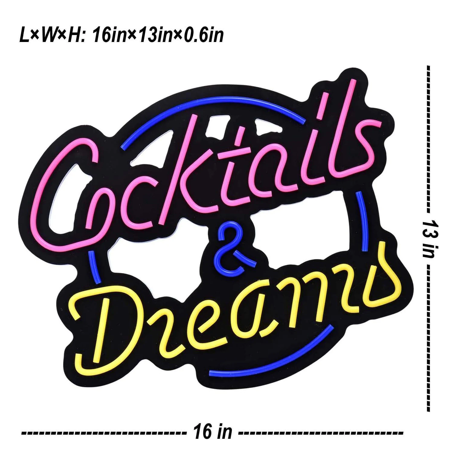 Manufacturer Fast delivery Dropshipping Cocktails&Dreams led logo neon sign neon flex de silicona