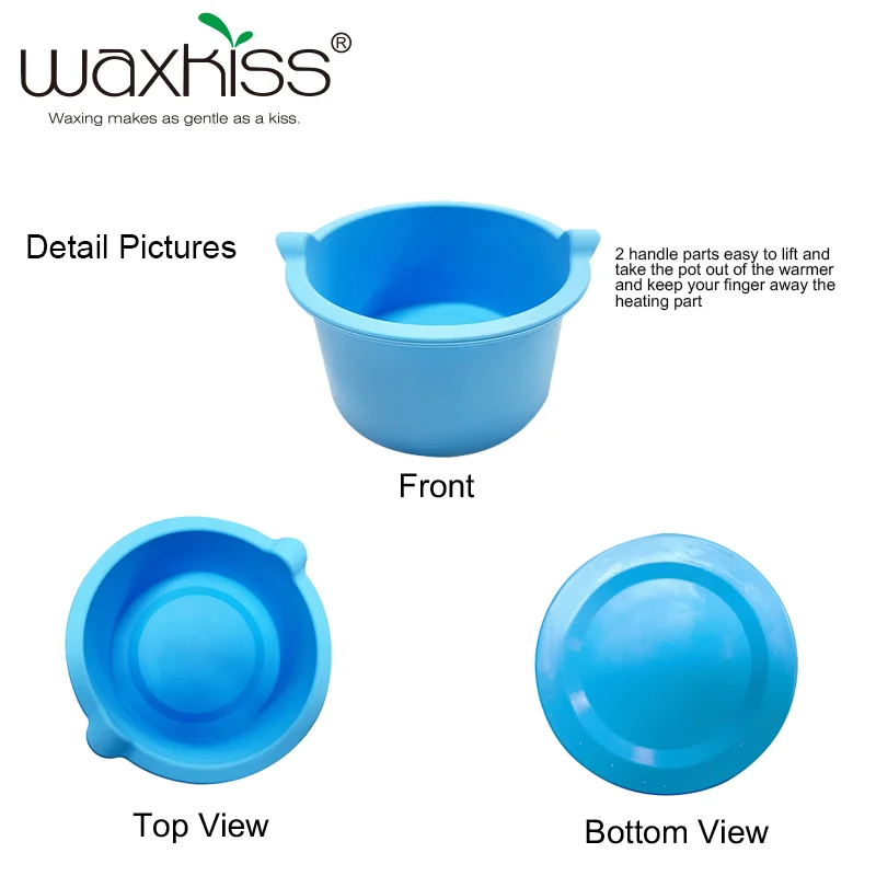 WAXKISS высококачественный цветной восковый нагреватель сменный горшок съемный силиконовый плавильный 500 мл Бытовая восковая машина