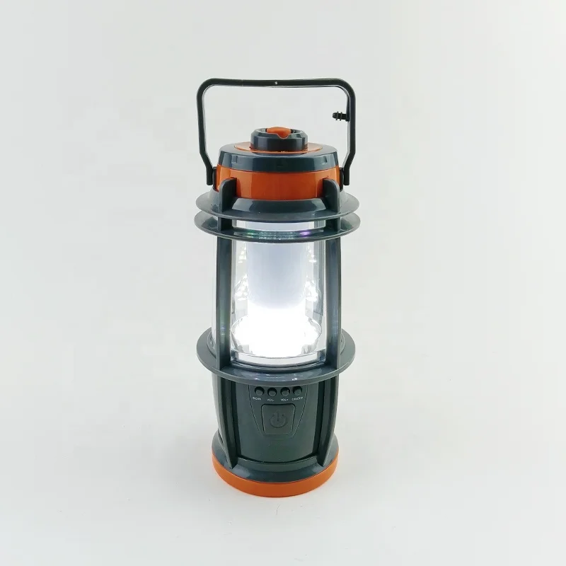 Camping Lamp Disaster Prevention Multi-function Lantern LED Camp Light with Radio and Detachable Torch Flashlight