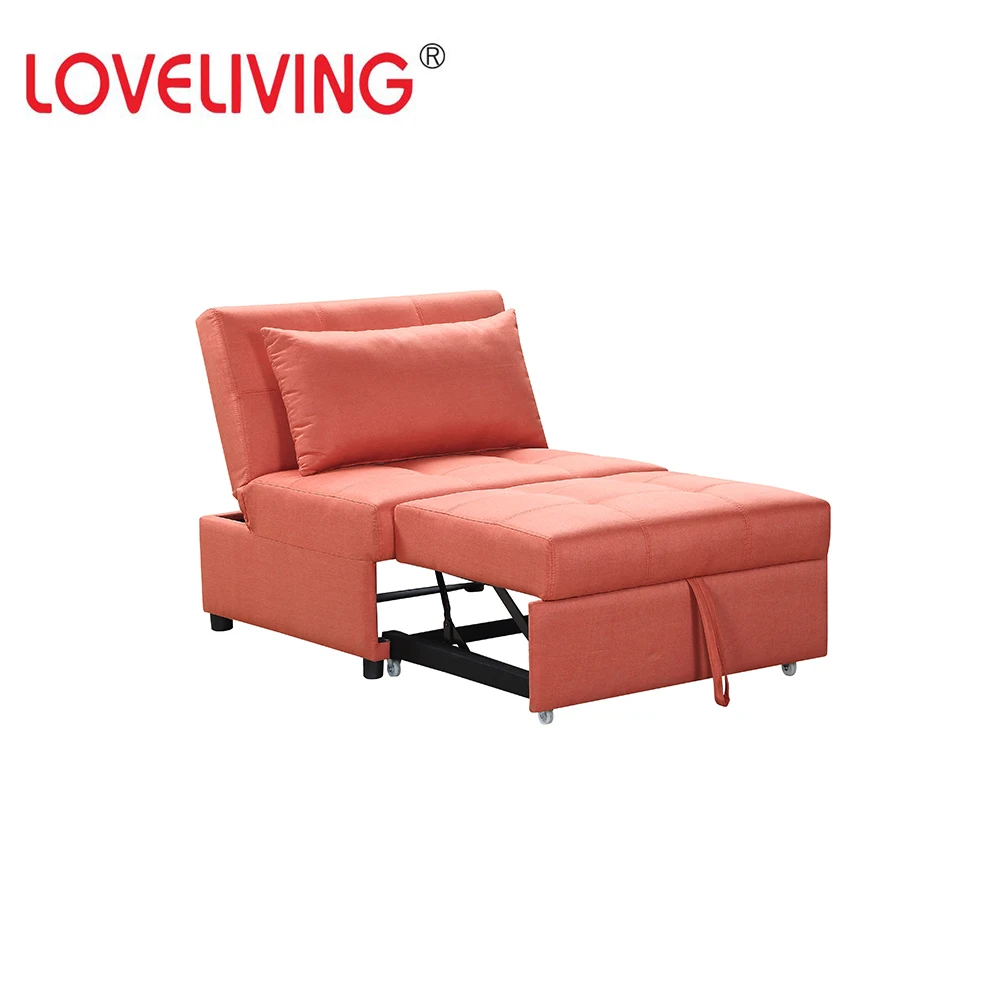 
Home furniture chair with sleeping sofa bed function with wooden legs and wooden frame 