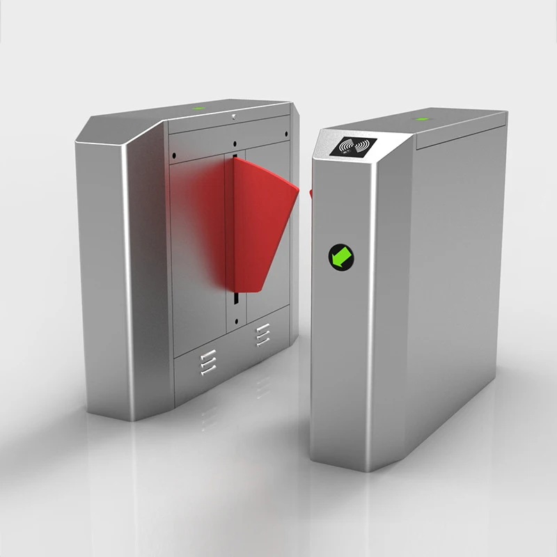 Best seller pedestrian flap barrier turnstile door with rfid reader