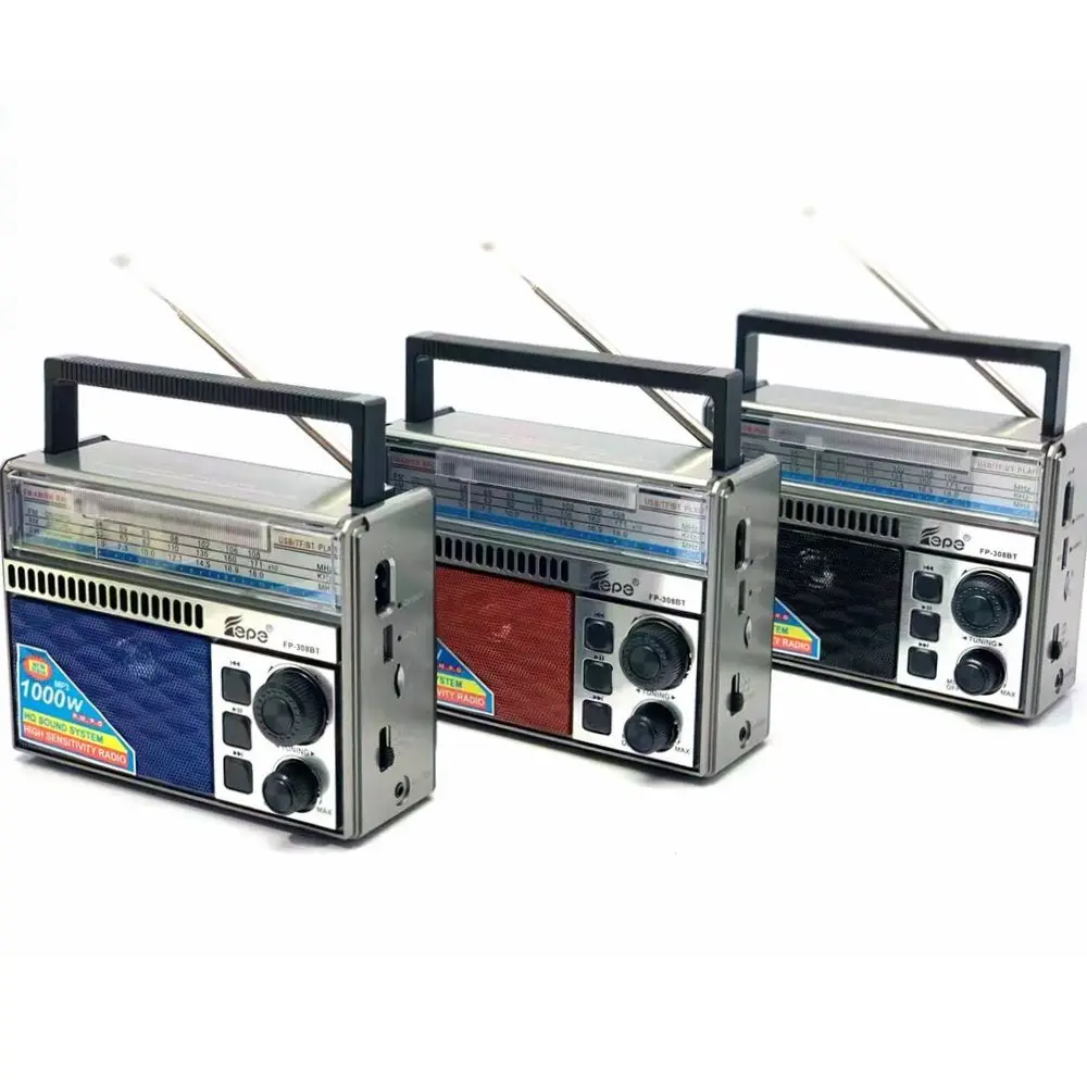 Перезаряжаемые AM FM радио многополосные FP-308BT портативный am fm ЕО 3 USB Радио AC USB Радио