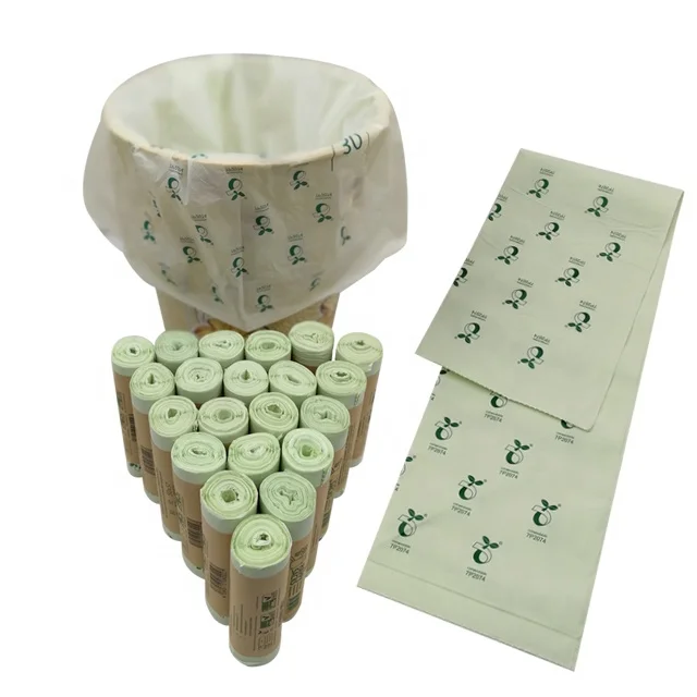 Wholesale  Biodegradable Compostable Garbage Bag with PLA+PBAT corn starch