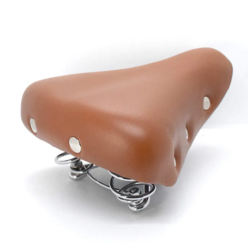 Очень красивое цветное кожаное надежное гелевое седло для электрического велосипеда