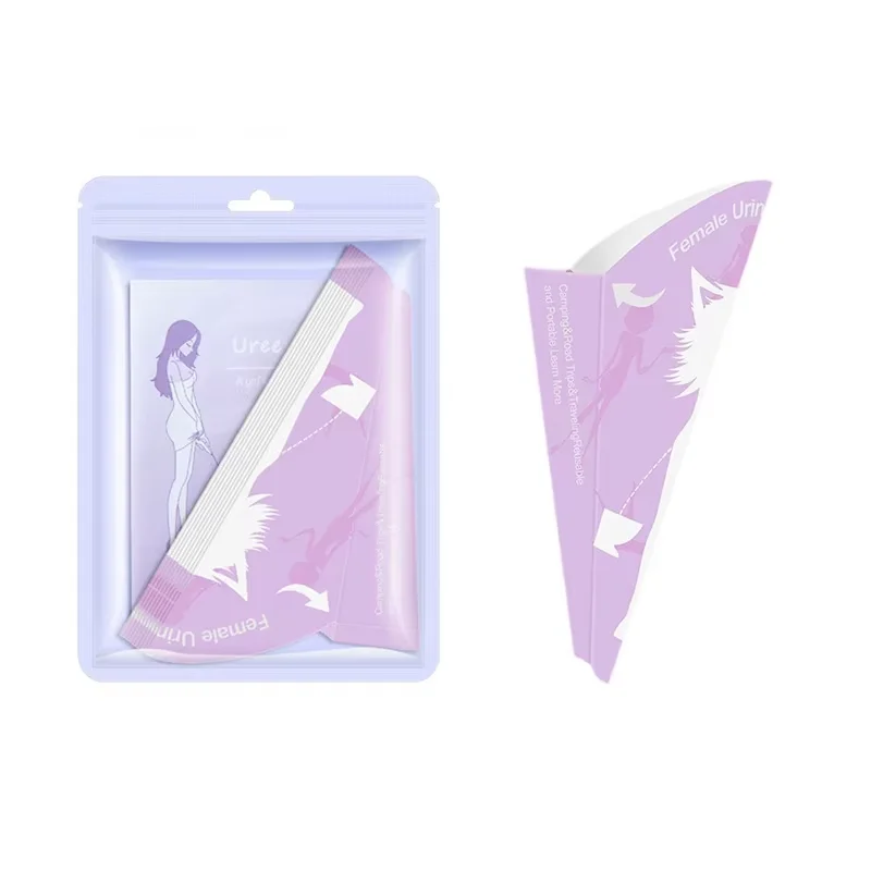 Wholesale Outdoor Standing Portable Paper Urinal Females Pee Device Traveling Funnel Emergency Paper Urinals For Lady
