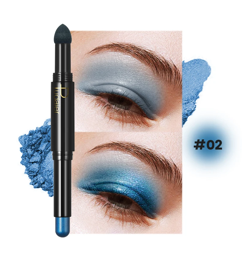 Double Head 6 Color Glitter Liquid Eyeshadow Pencil Private Label Waterproof Long-Lasting Cream Flash Eyeshadow With Logo