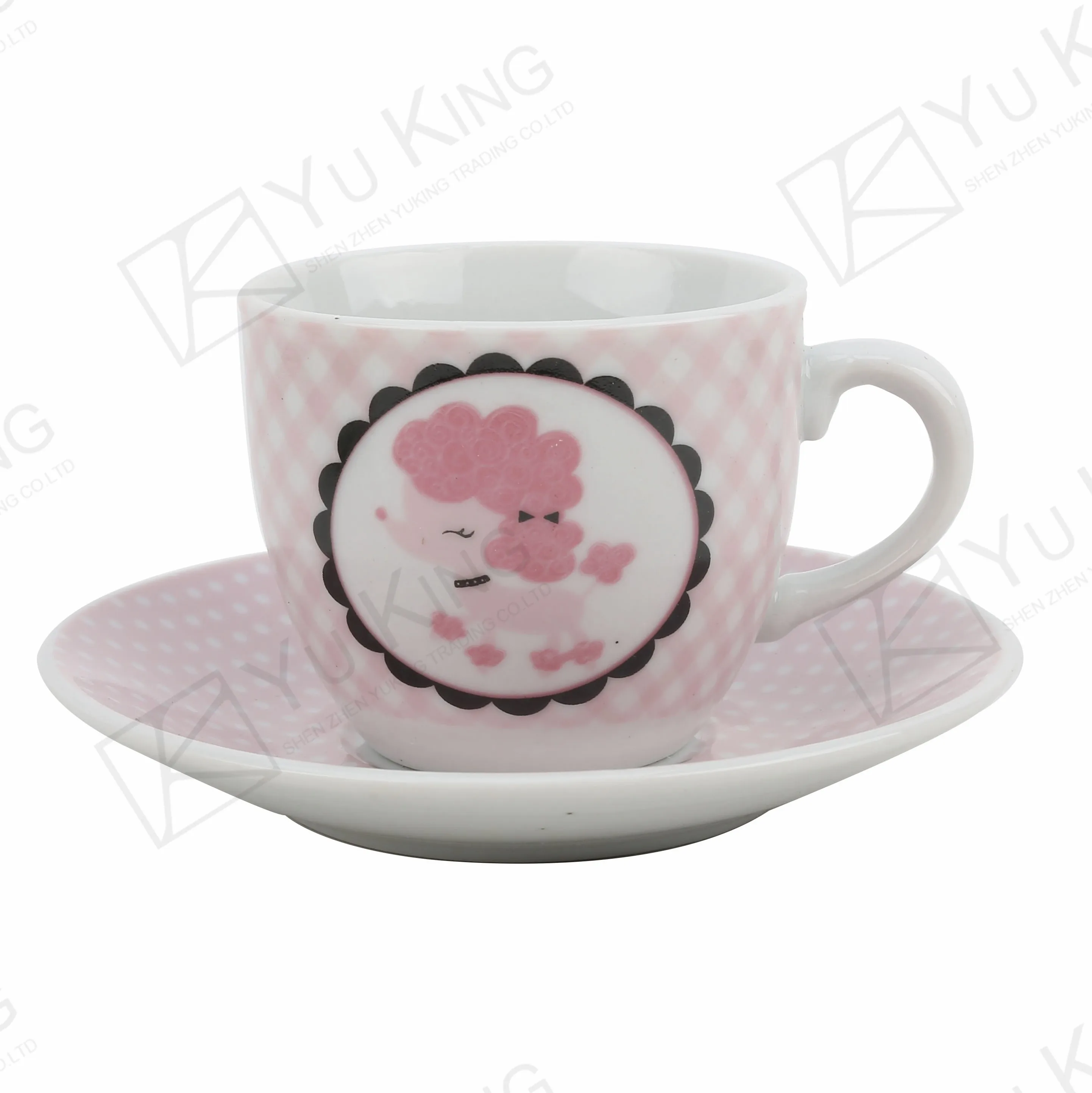 high quality new shape porcelain coffee set ceramic cup and saucer set