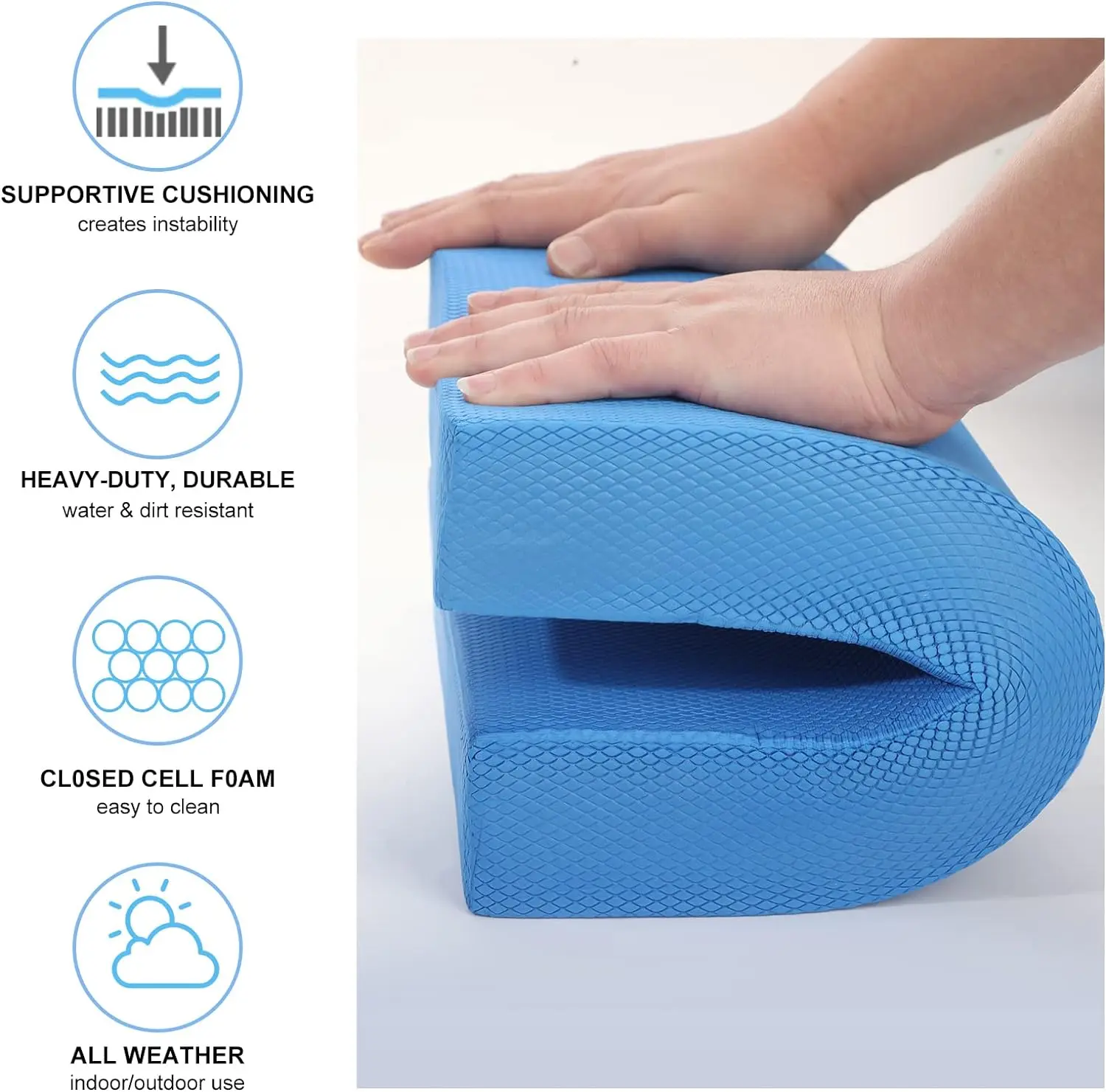 Top Quality Fitness Foam Balance Pad Gymnastic Crash Mat Balance Foam Pad Custom Tpe Yoga Knee Mat