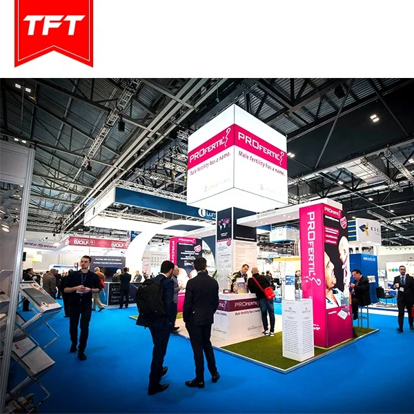 Manufacturers In China Unique Design Metal Frame Adjustable Backlit 8Ft Trade Show Booth Shelf For Uk