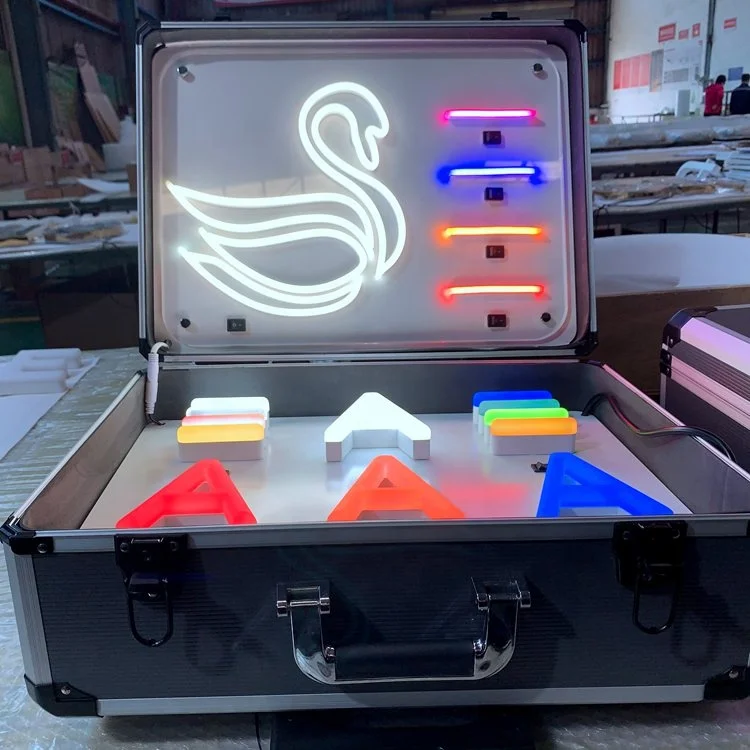 Waterproof Business Neon Sign Sample LED Letter Sign Sample Letters Box