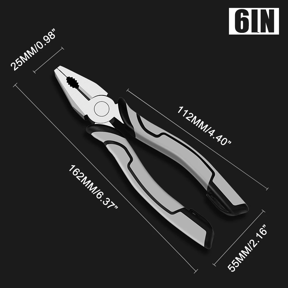Factory pliers gray white chrome vanadium steel multi-function wire cutters