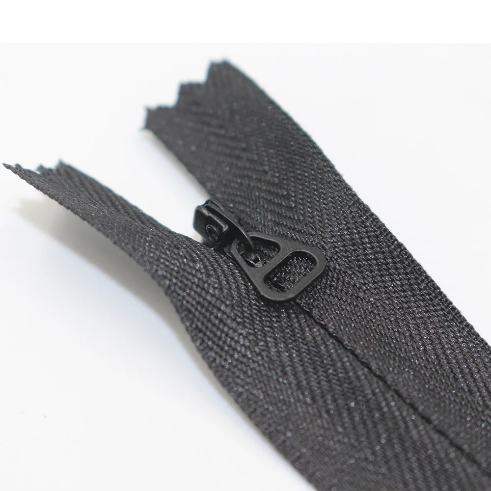 Wholesale factory 3rd 20CM black invisible zipper