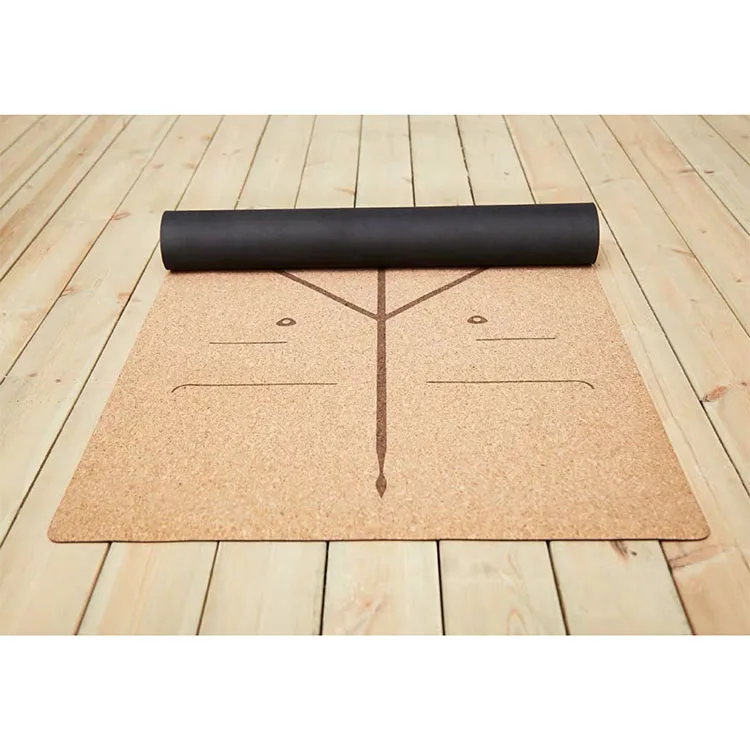 eco one wholesale cheap cork 3-6mm woman jump rope thick custom print pattern yoga mats with carrying bag