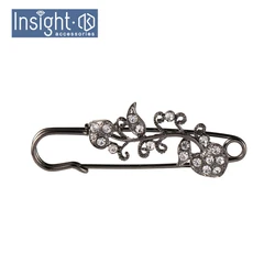 Allah Mashallah Charms Baby Stroller Pins Crystal Hijab Scarf Safety Pins Loops Big Islamic Baby Pin Brooch For Kids