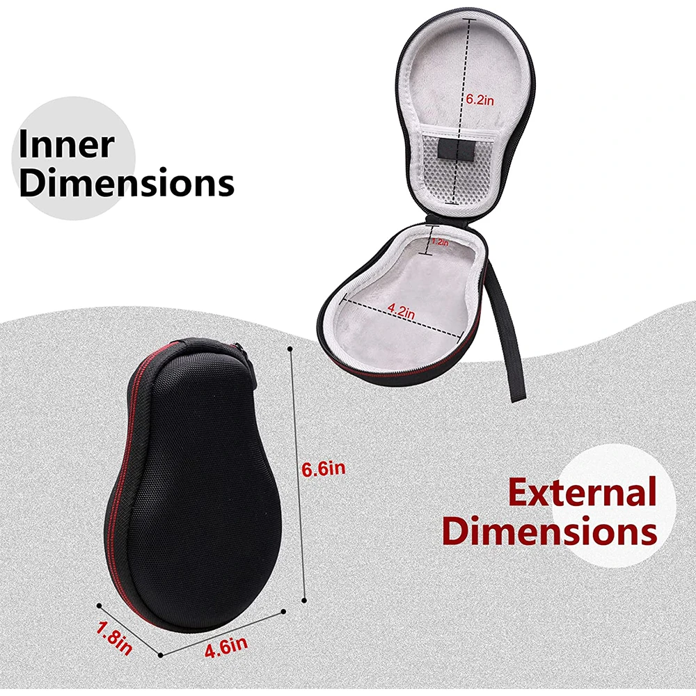 EVA Hard Travel Carrying Case fo Waterproof Portable Bluetooth Speaker. Fits USB Cable and Charger