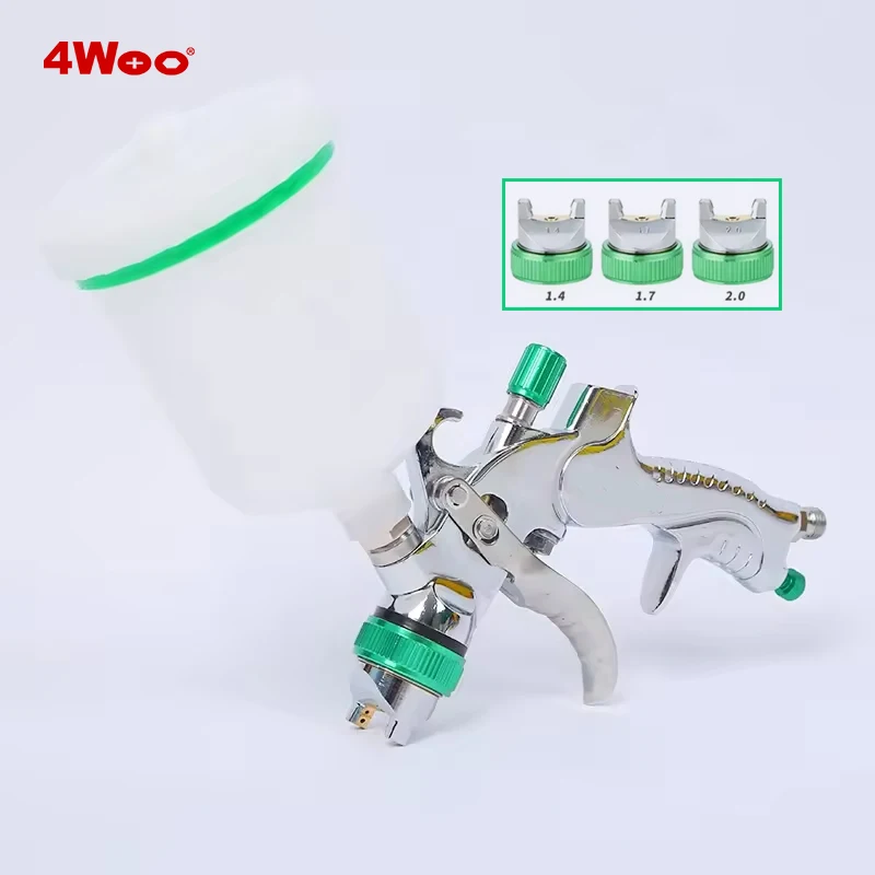 Handheld Lightweight HVLP Paint Spray Gun 1.4mm 1.7mm 2mm 600cc Car Painting Fine Detail Hvlp Air Spray Gun