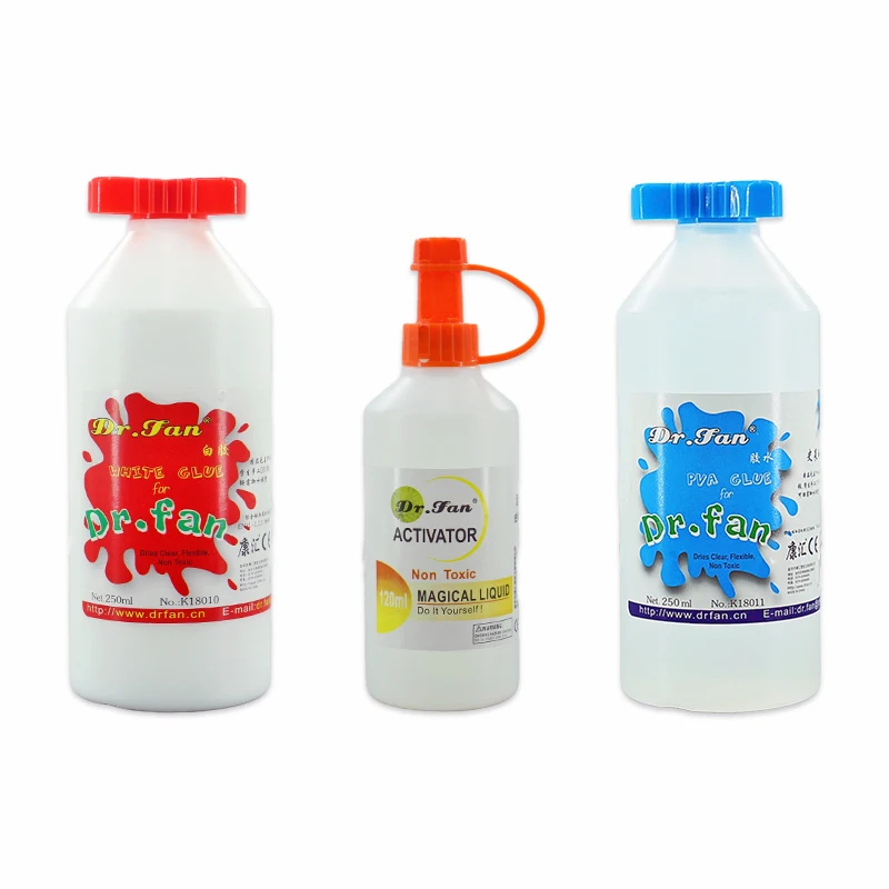 New Arrivals 250ml Three-in-one suit unicorn slime kit for kids white glue and liquid glue DIY slime clay ice cream slime kit