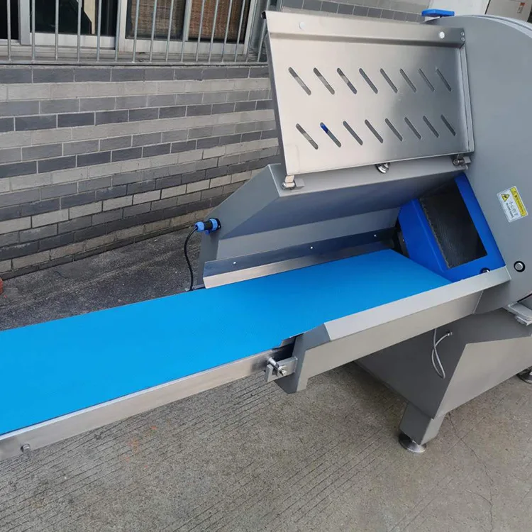 cooked beef meat slice cut machine frozen slicing with conveyor