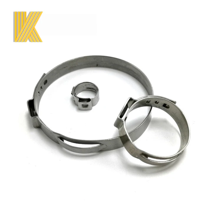 SS304 PEX hose clamp stainless steel single ear hose clamp for water pipe