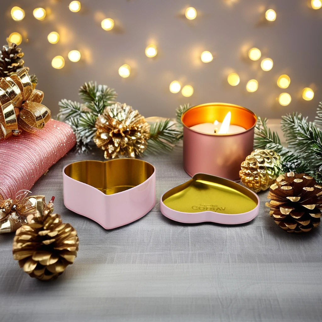 High Quality Heart-Shaped Tinplate Metal Jars Tin Food Tea Cake & Jewelry Packaging Low Price Christmas Cookie & Chocolate Can