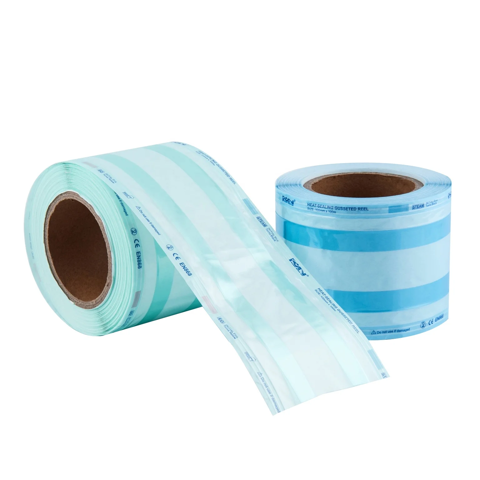 Medical tools autoclave packing heat sealing steam sterilization gusset pouch reel rolls