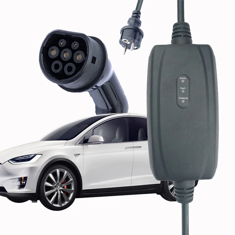 Wholesale IEC 62196 16A Electric car charging station type 2 plug Level 2 mobile ev charger cable