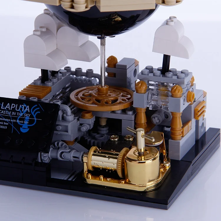 Hot sell XB-05001unique rotate sky castle model creative toys DIY building block bricks compatible Mould kingu block toys toddle