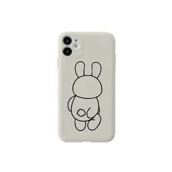 Funny cartoon bear phone case for iphone11 12 13 pro max liquid silicone xr xs all inclusive soft 7 8 Plus