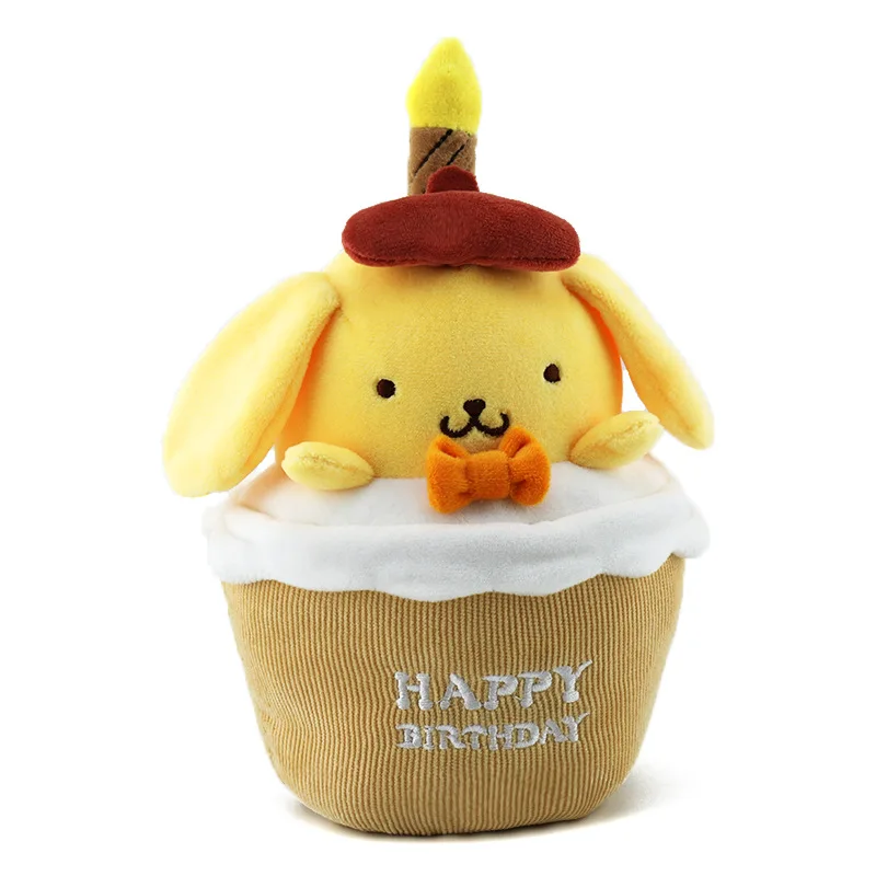 Ruunjoy Sanrioed Mymelody Star Sing Doll Plush Birthday Cake Plush Toy Music Luminous Light Candle Anime
