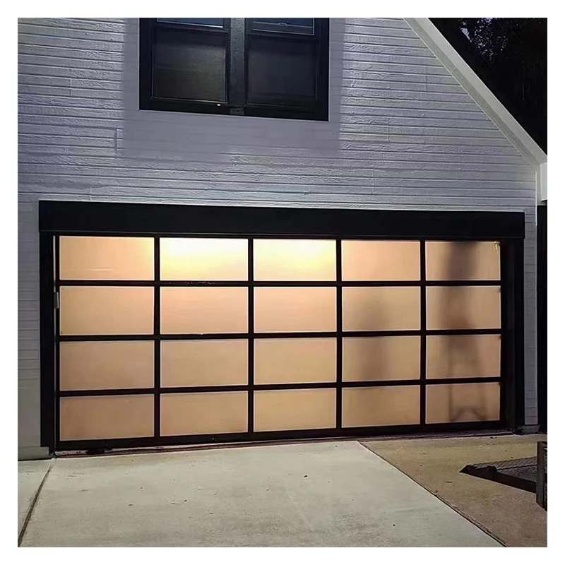 Professional Manufacture Frameless Aluminum Reflective Glass Mirror Garage Door glass garge door