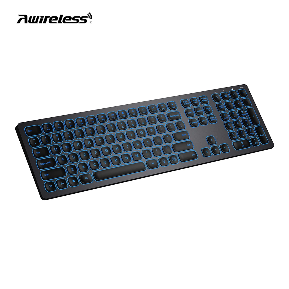 Awireless Shenzhen Wholesale Custom Keyboards Wireless Full Size 100% 110Keys Bluetooth Rgb Keyboard For Win Ios Android