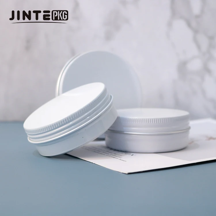 Wholesale 4oz 100ml Empty Aluminum Metal Cake Tins 8OZ 250ML Round White Aluminum Jar for Candles