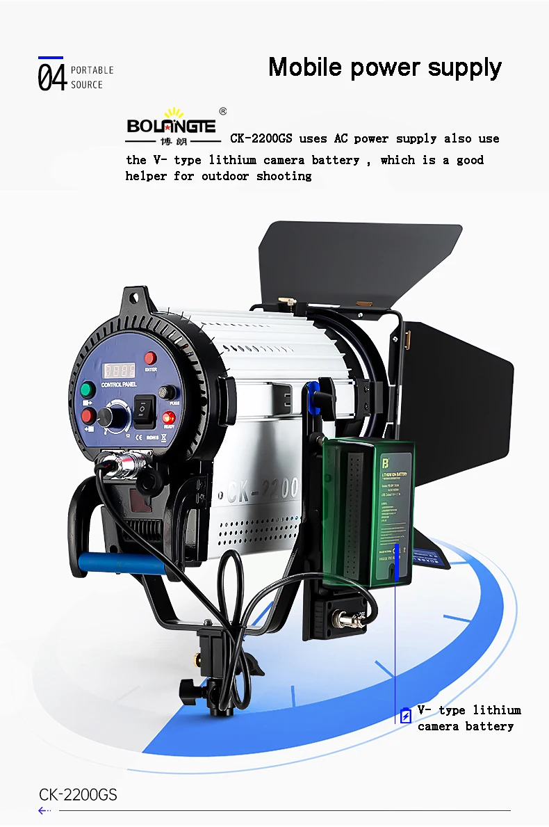 Bolangte 220Watt LED flexible led light fresnel light for studio led focus light