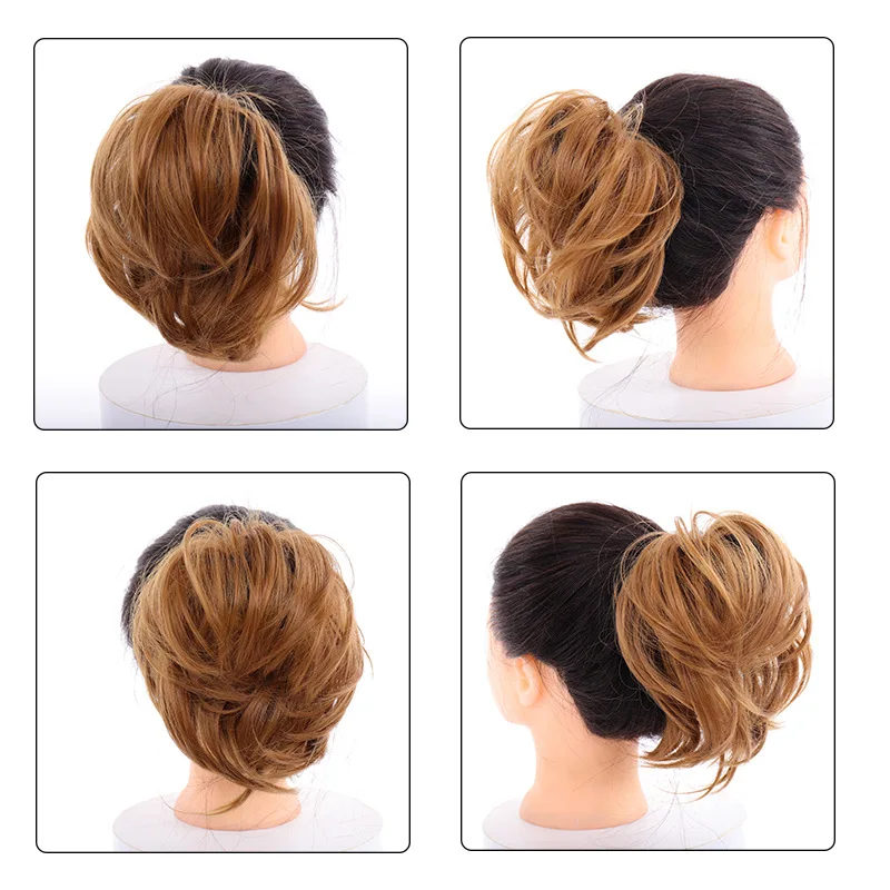 Настоящая кудрявая пучок волос, шиньон из человеческих волос, шиньон для наращивания человеческих волос, пучок волос