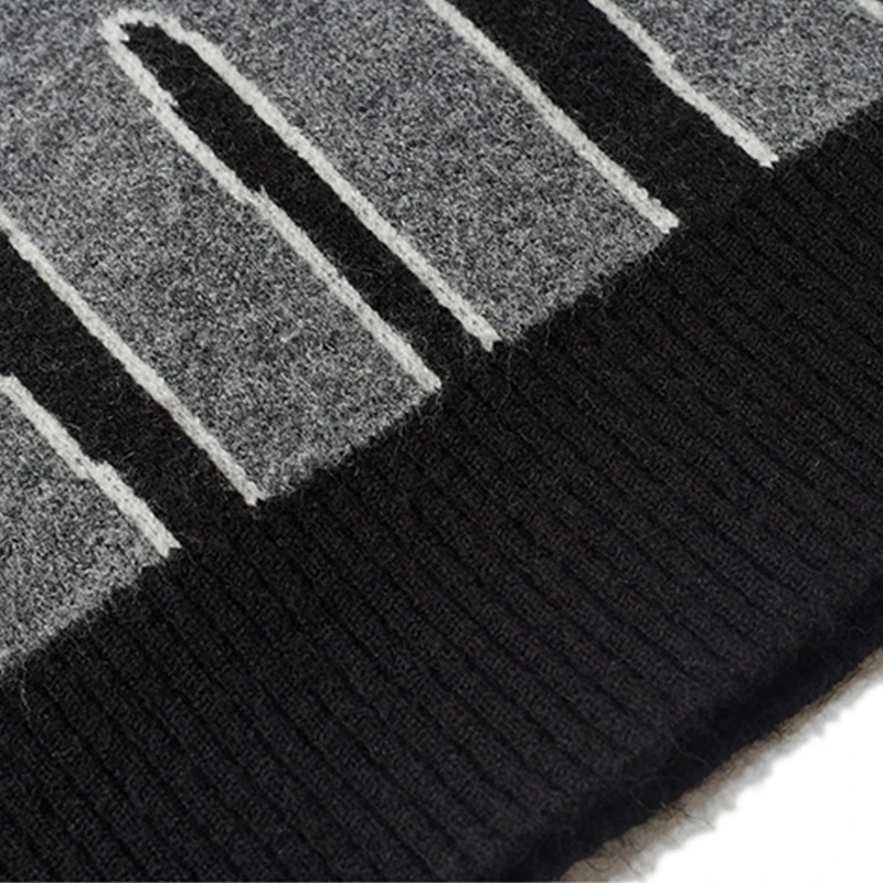 Custom LOGO Colors Hoodies Sweater Men Knitwear Sweaters Oversize Turtle Neck Wool Cotton Knitted Jumper Cardigan Men