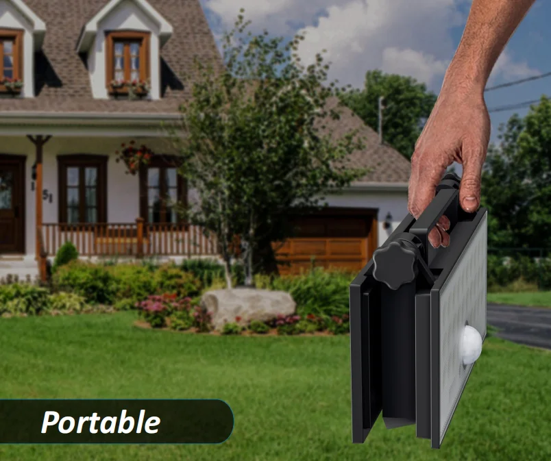 Outdoor Solar Powered Garden Lamp LED Solar Light 200W Waterproof Solar Wall lamp with motion sensor remote control for garden