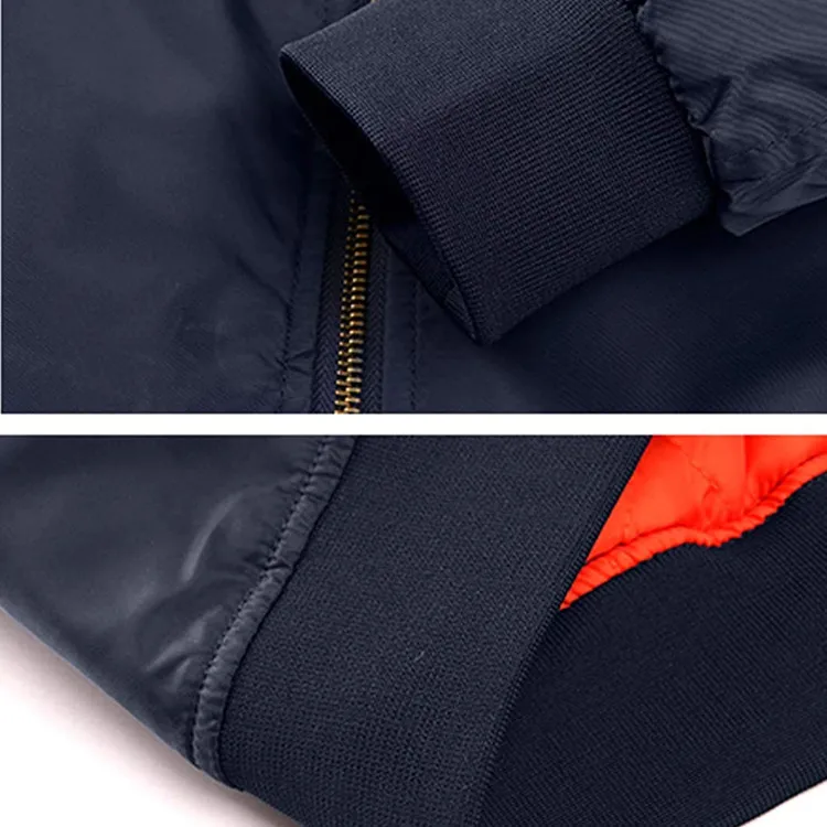 Man casual fall winter military style quilted windproof waterproof bomber jacket