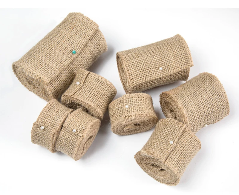 Burlap Ribbon Jute Ribbon Natural Vintage Jute Rope for Gift Wrapping Rustic Decorative Christmas Ribbon DIY Home Decor