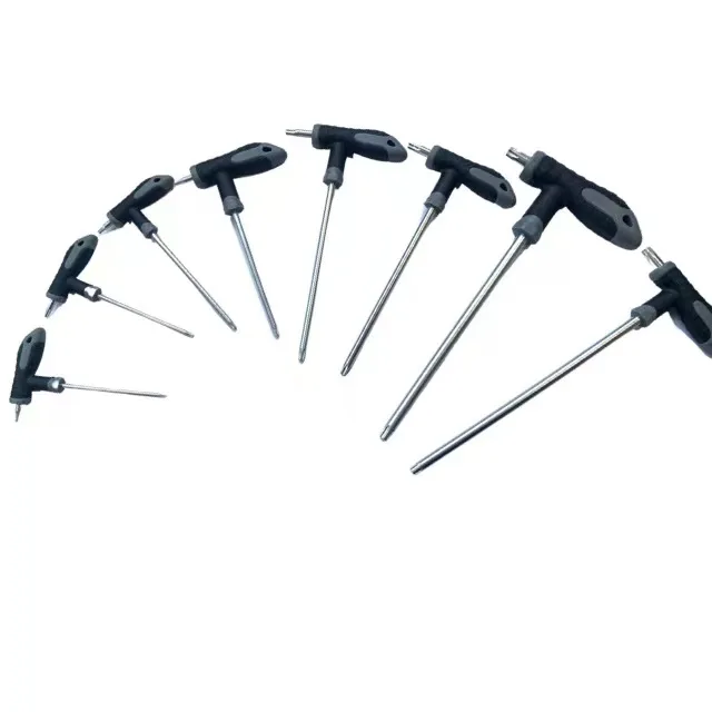 Hexagon wrench crutch T-hexagon hand tool Flat head/ball head T-shaped plastic handle Chrome vanadium steel