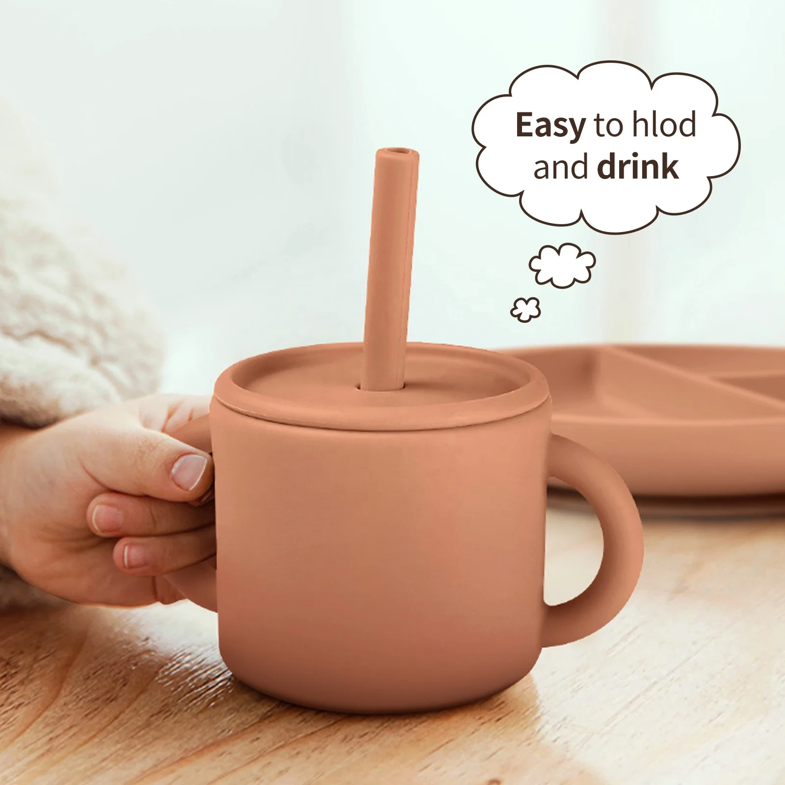 Kids Cup Baby Silicone Sippy Cup Little Kids Straw Cup Hot Sale Custom Eco Friendly Leak Proof BPA Free Recycled