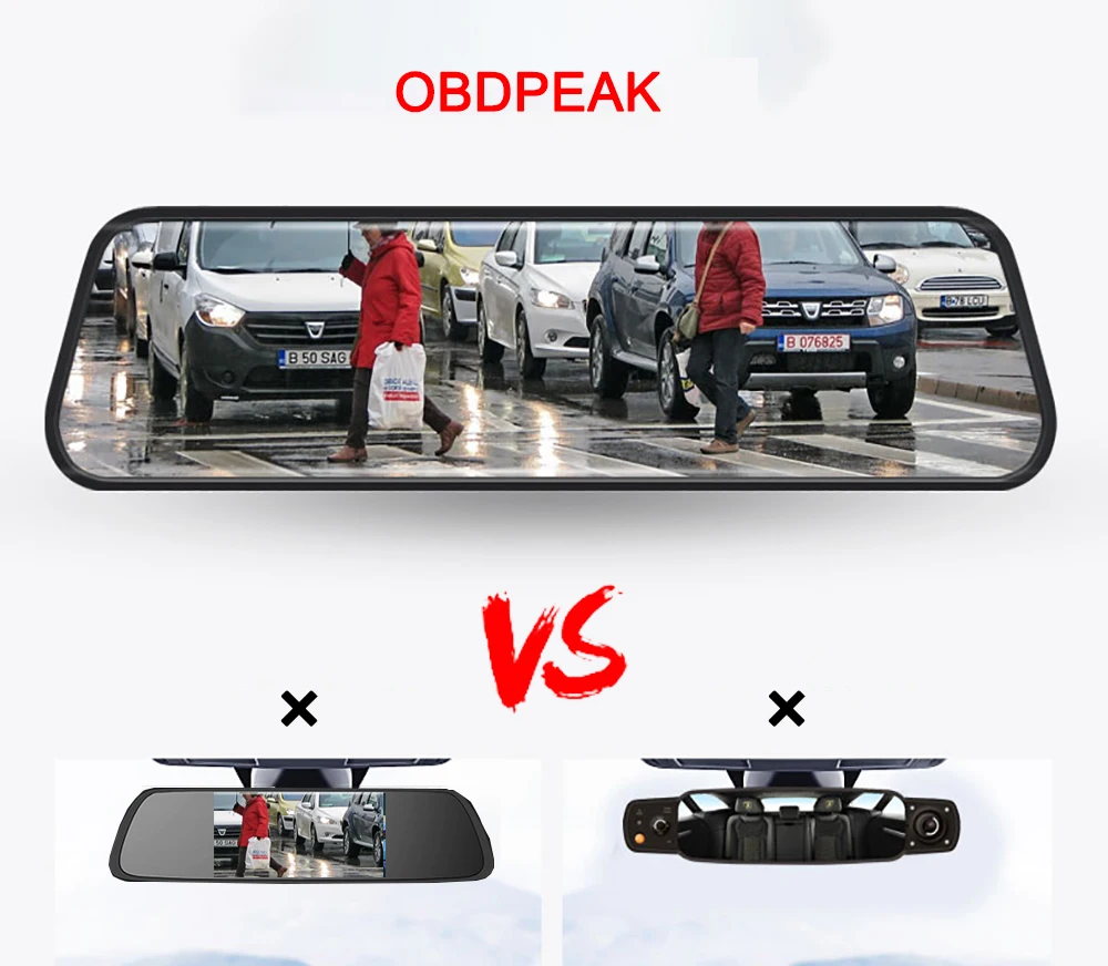 Автомобильный видеорегистратор H60 с двумя объективами HD1080P G-датчиком записывающий парковочный монитор подходит для карт 128G