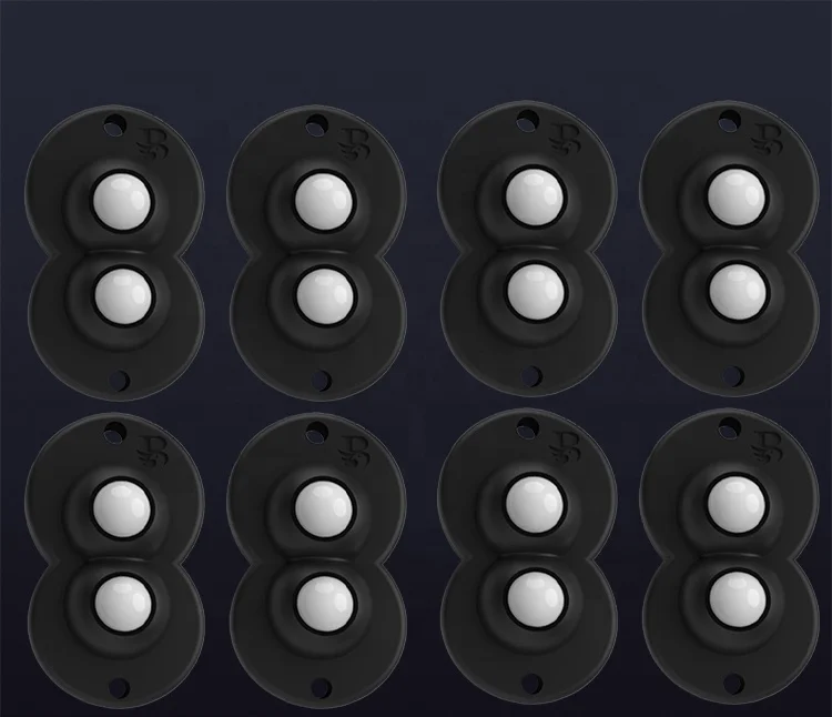 Hot Selling 360-Degree Swivel Self-Adhesive Furniture Caster Modern Stainless Steel Rollers Low Profile Bathroom Kitchen Use