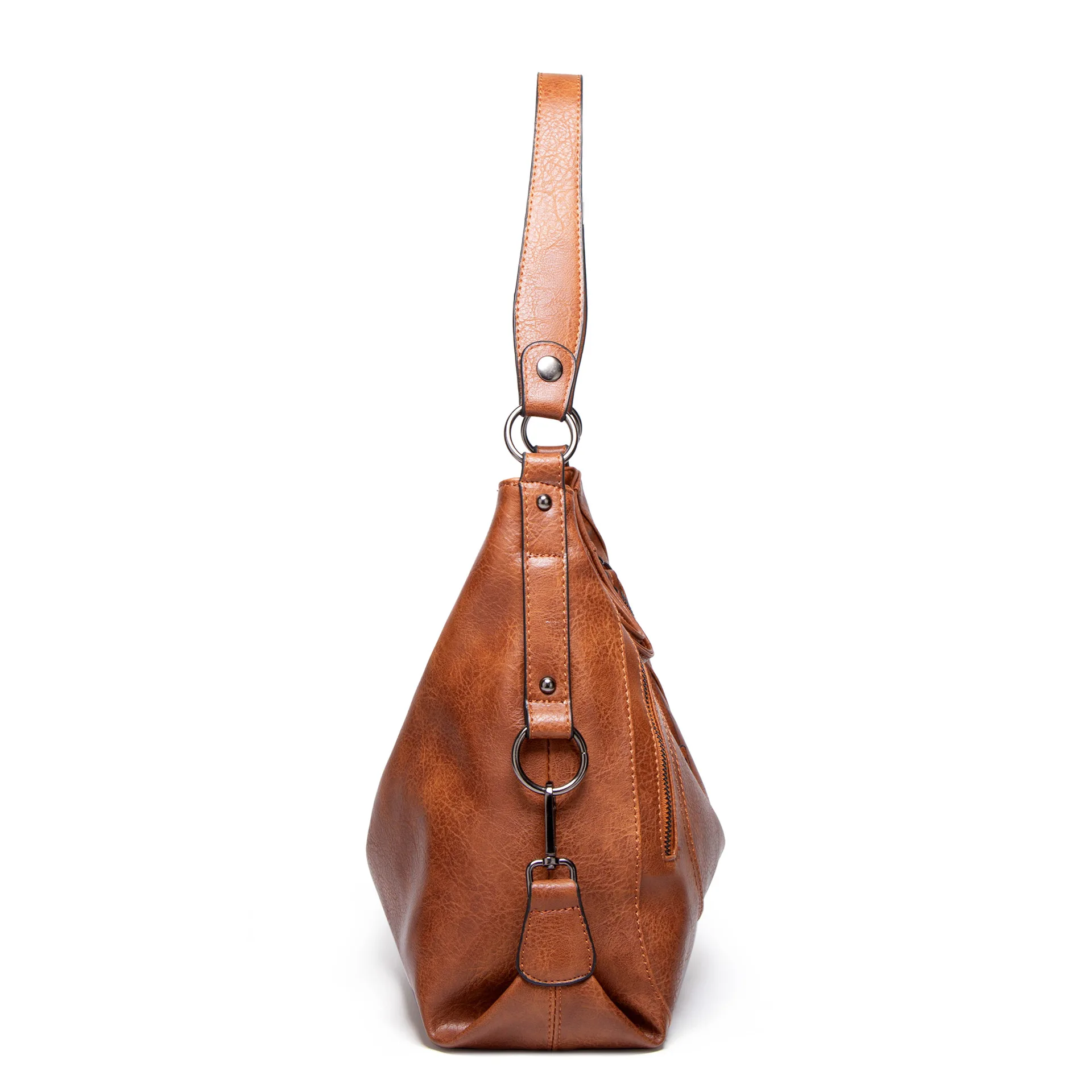 EG085 New high quality pu shoulder bag trendy ladies brown handbags for women