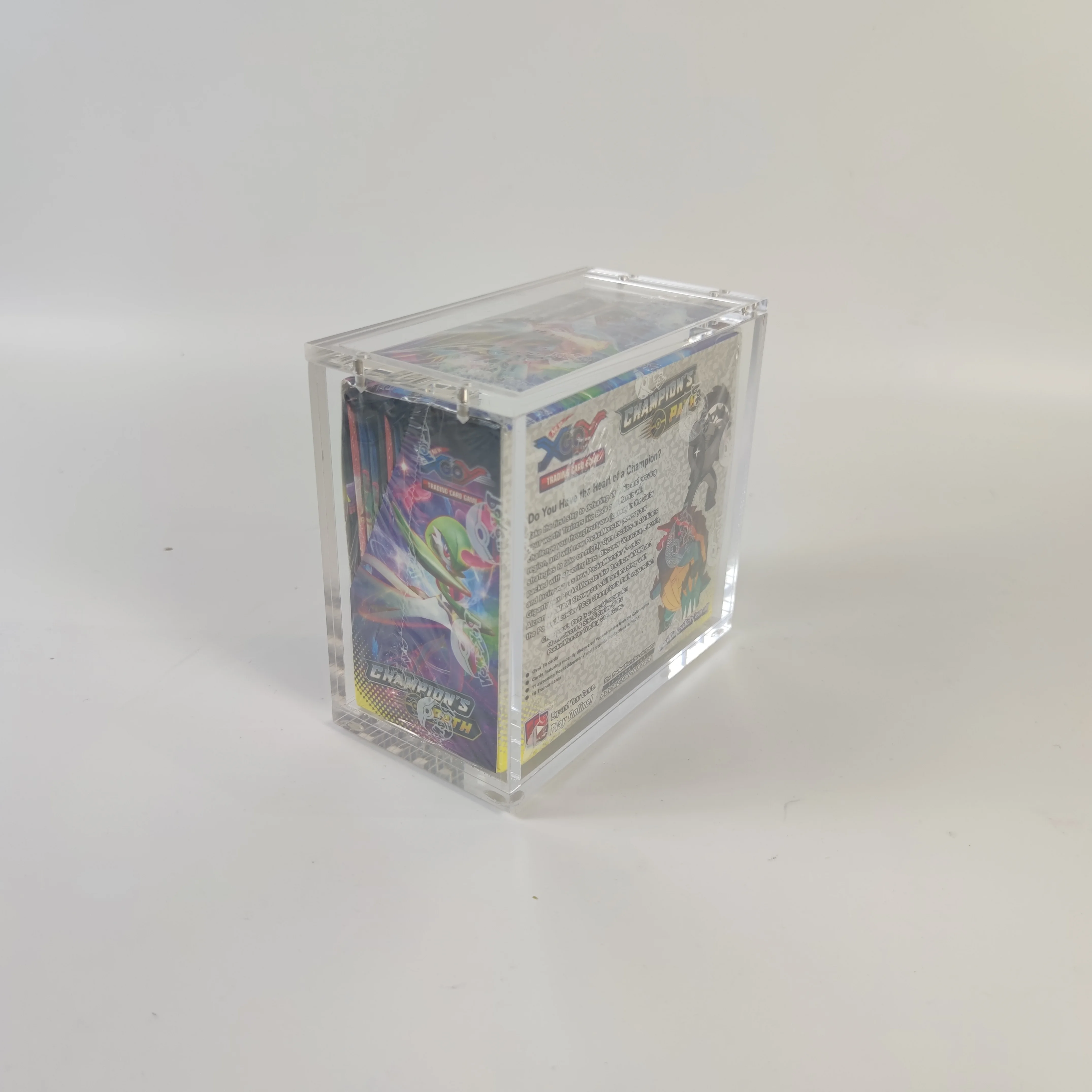 Yageli Custom Clear Pokemon acrylic Box with Magnetic Lid Acrylic Pokemon Booster Box