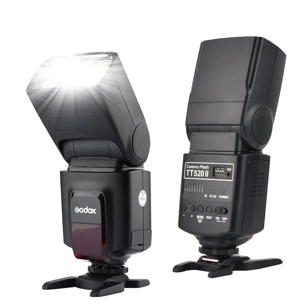 Godox TT520 II Flash TT520II with Build in 433MHz Wireless Signal + Flash Trigger for Canon/N Pentax Olympus DSLR Cameras