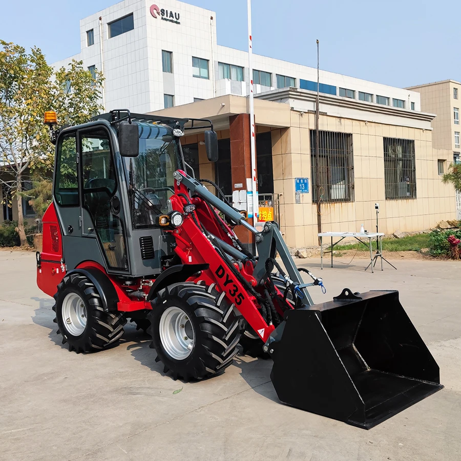 Hydrostatic Hydraulic System Small Front End Loader DY35 Garden Wheel Loader