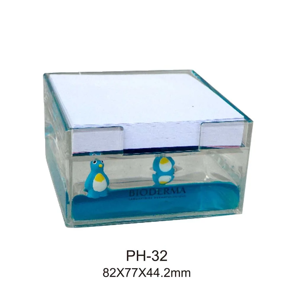 Liquid Water Floaty Desk Shelf Box storage Display Stand Acrylic Paperweight Tray Memo Business Liquor Card Holder