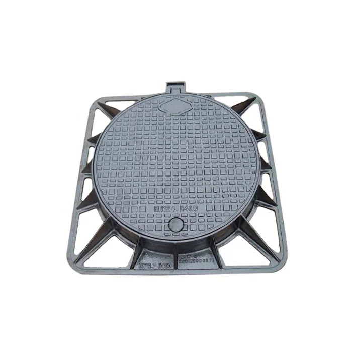 Locking System Folding EN124 Square Frame Cast Iron Manhole Cover for Road Facilities