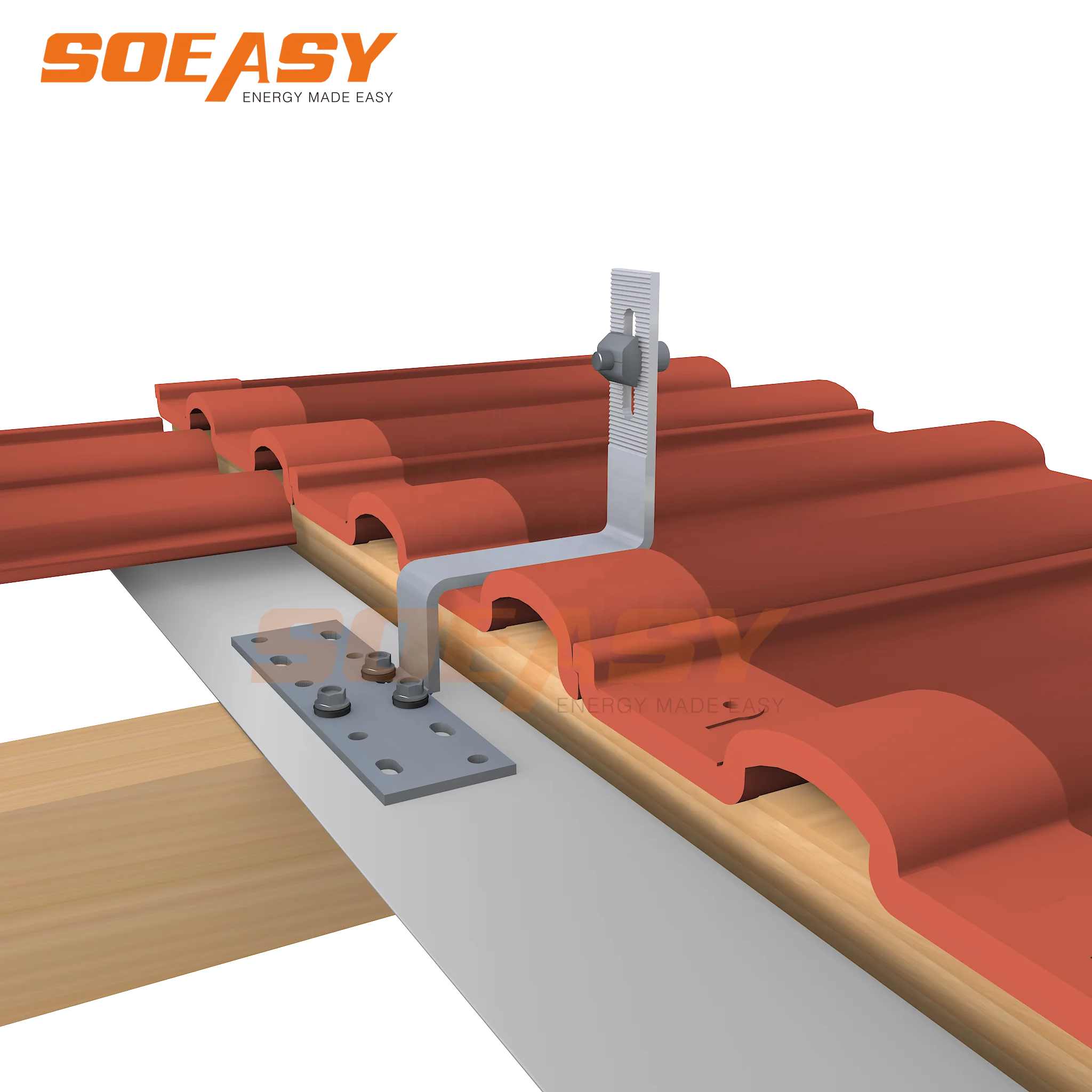 SOEASY 1 # pv модуль крепления из нержавеющей стали для солнечной Крыши Крюк для черепичной крыши