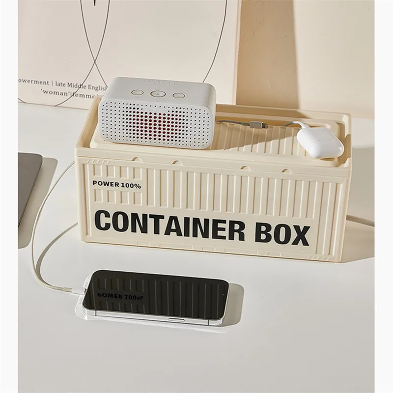 Modern Cable Management Storage Box Office Desktop Data Cable Socket Organizer Box